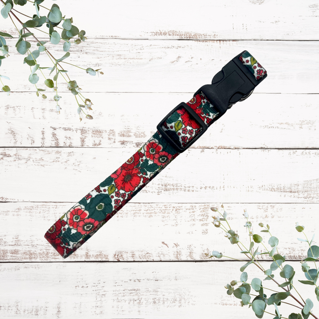 Flanders poppy collar