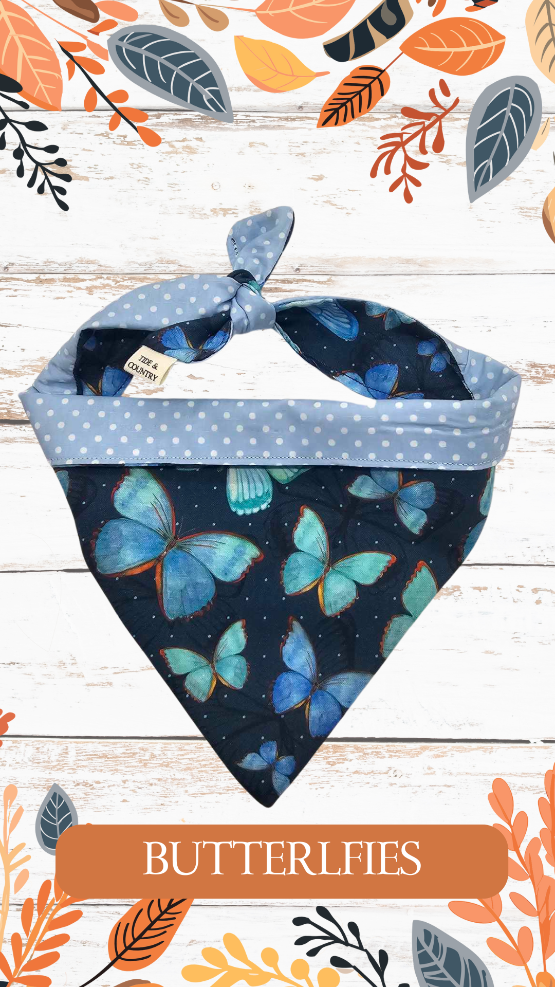 Butterflies dog bandana