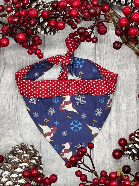Snowy Seagull Dog Bandana
