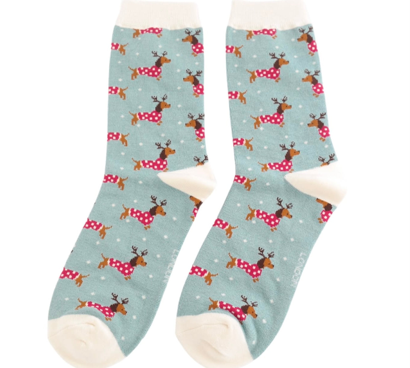 Reindeer-Daschund Christmas socks
