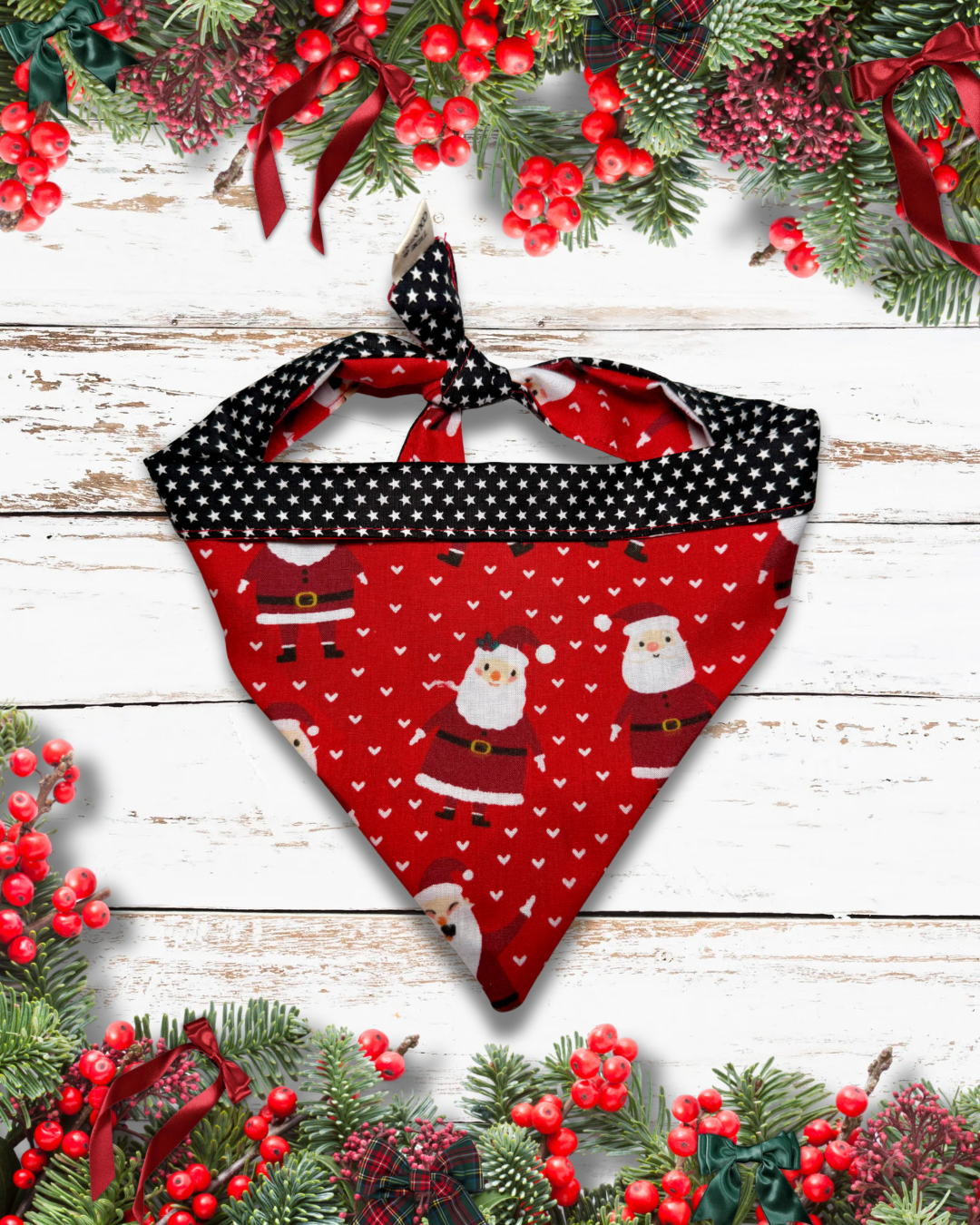 Jolly Santa Claus dog bandana