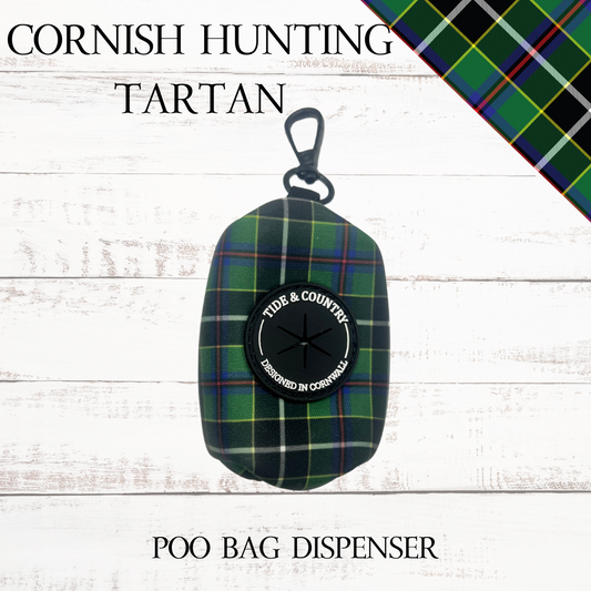Cornish Hunting Tartan Dog Poo Bag Dispenser