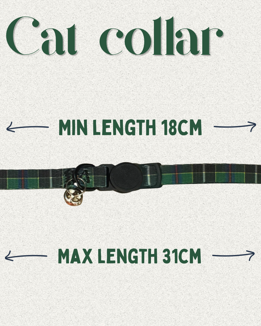 Cornish hunting tartan cat collar