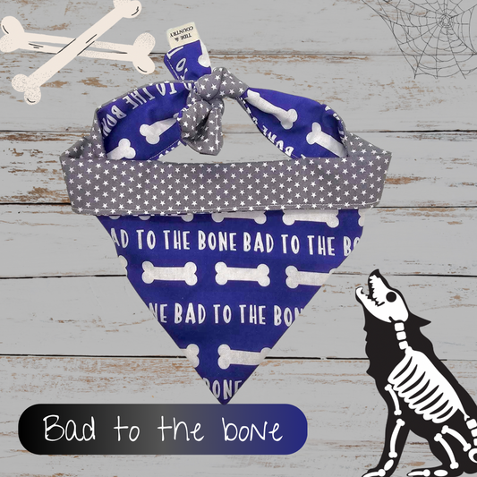 Bad to the bone dog bandana