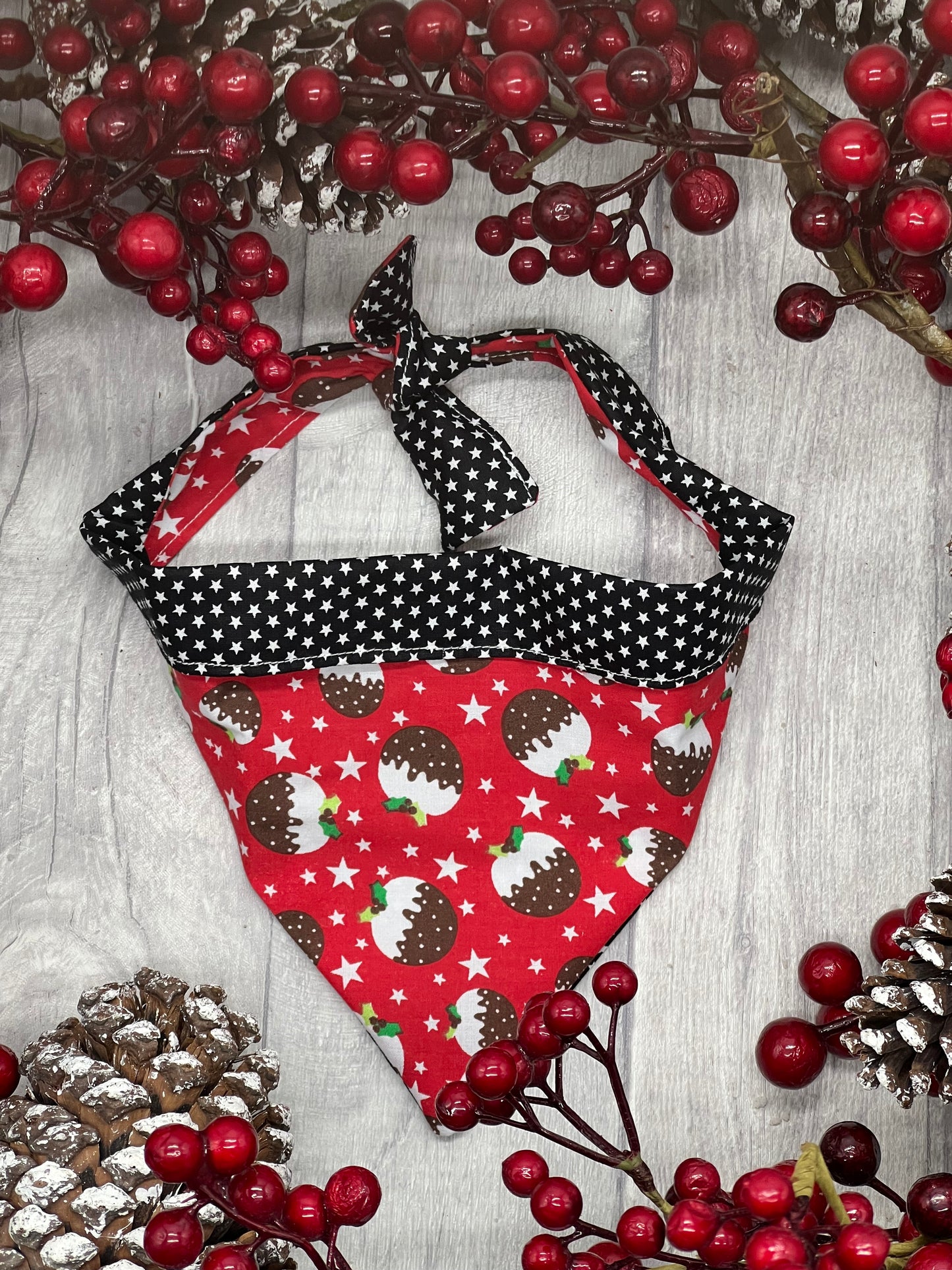 Christmas Pudding Dog Bandana