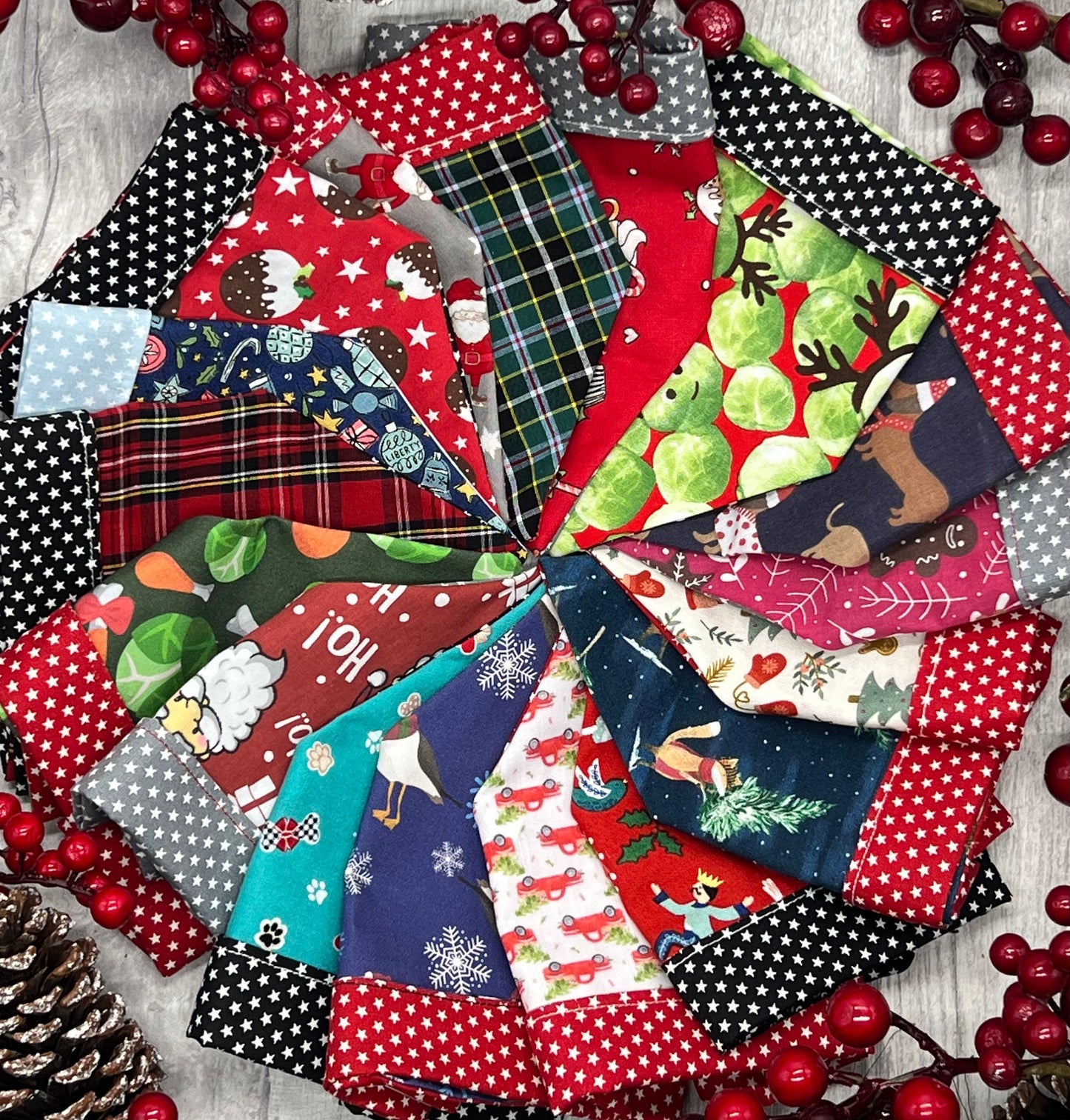 Christmas Pudding Dog Bandana - Wholesale