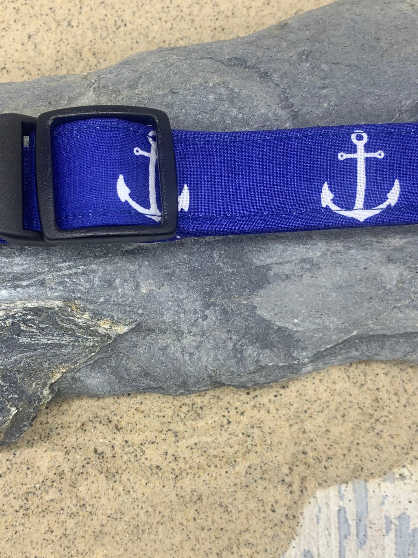 Blue anchor dog collar - Wholesale