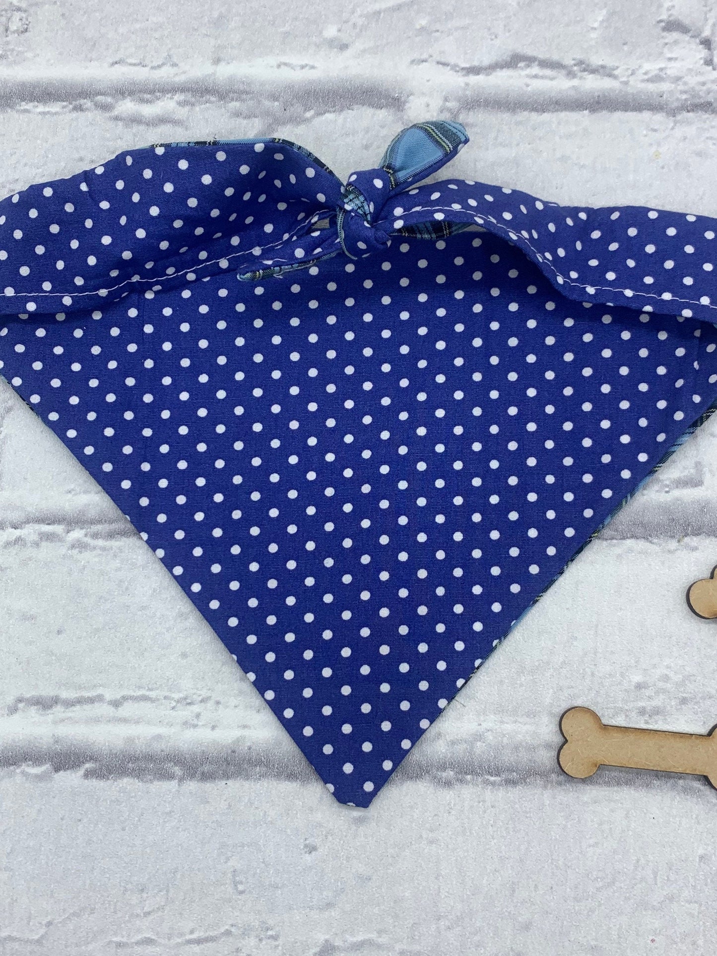 Blue Tartan Dog Bandana - Wholesale