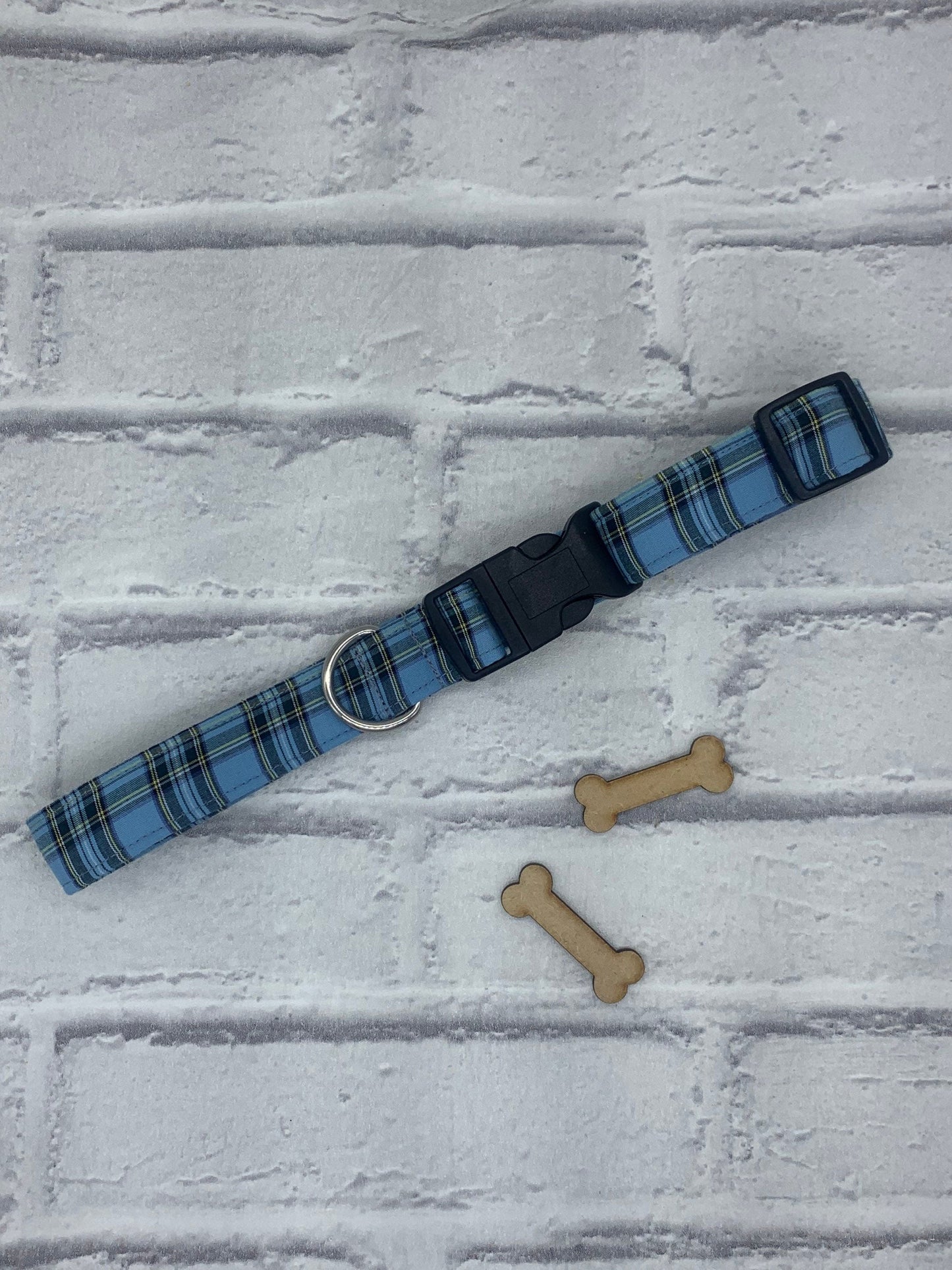 Blue Tartan Dog Collar - Wholesale
