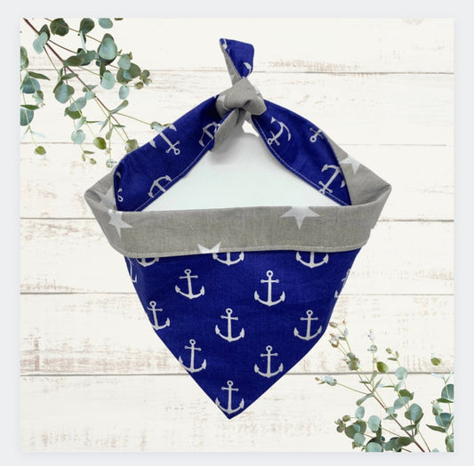 Blue Anchor Dog Bandana - Wholesale