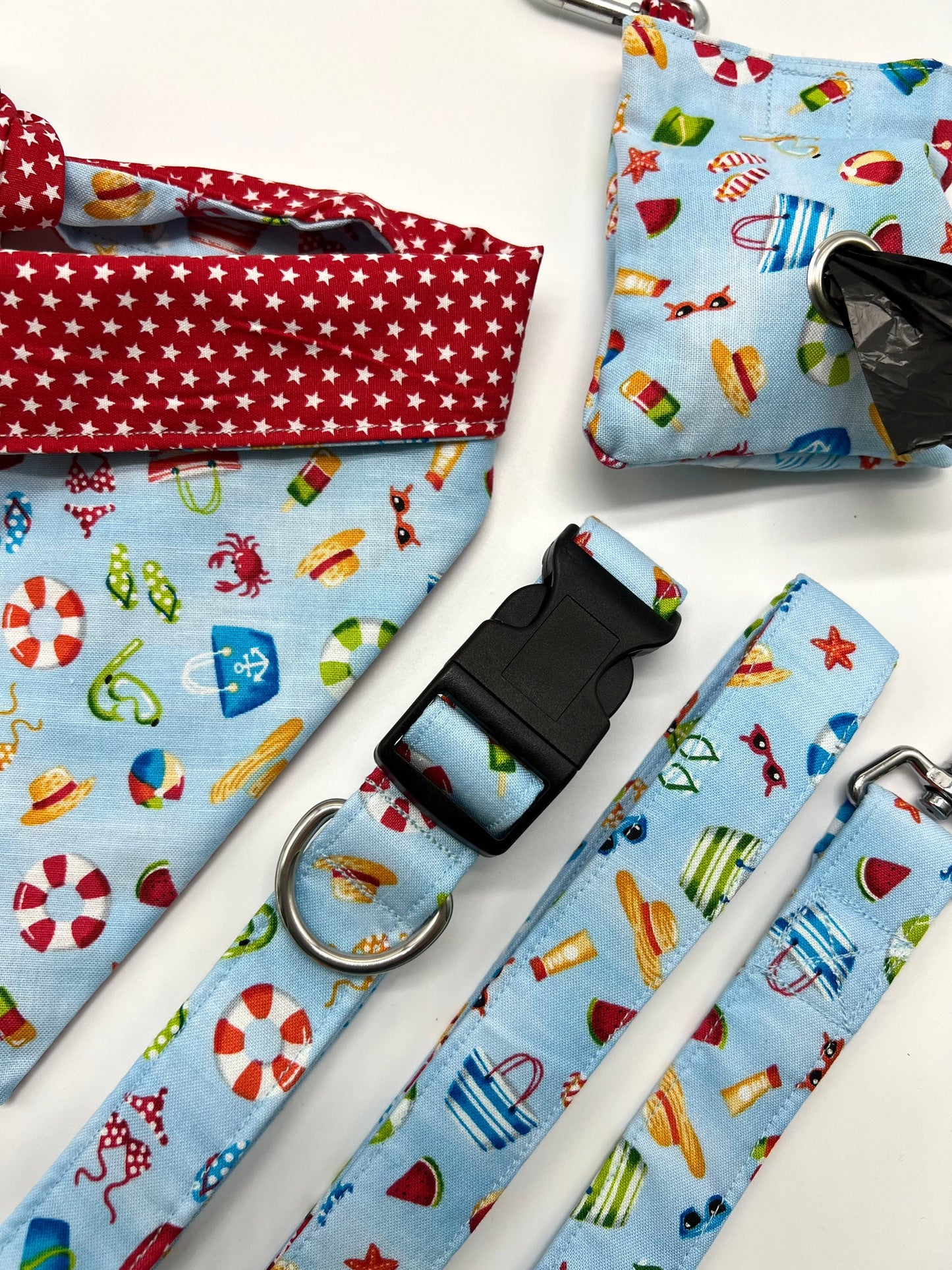Beach day reversible dog bandana