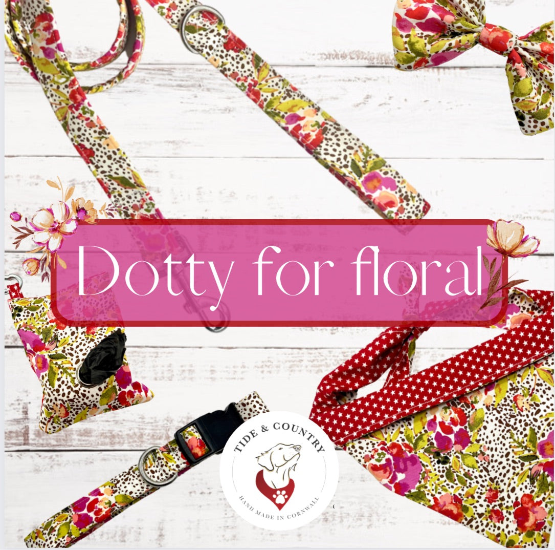 Dotty for floral dog bandana