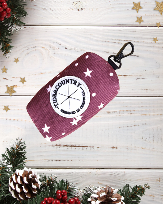 Merlot corduroy poo bag dispenser