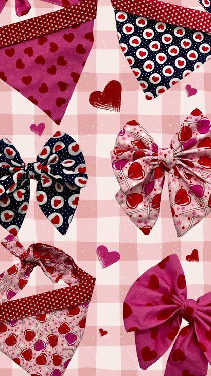 Rose lemonade valentines bow