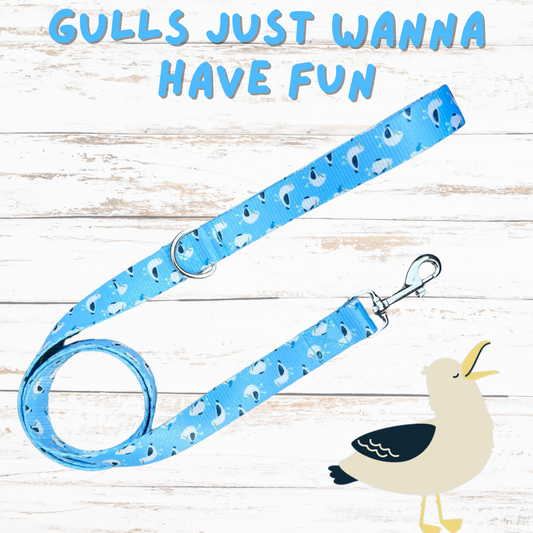 Gulls just wanna have fun Dog lead