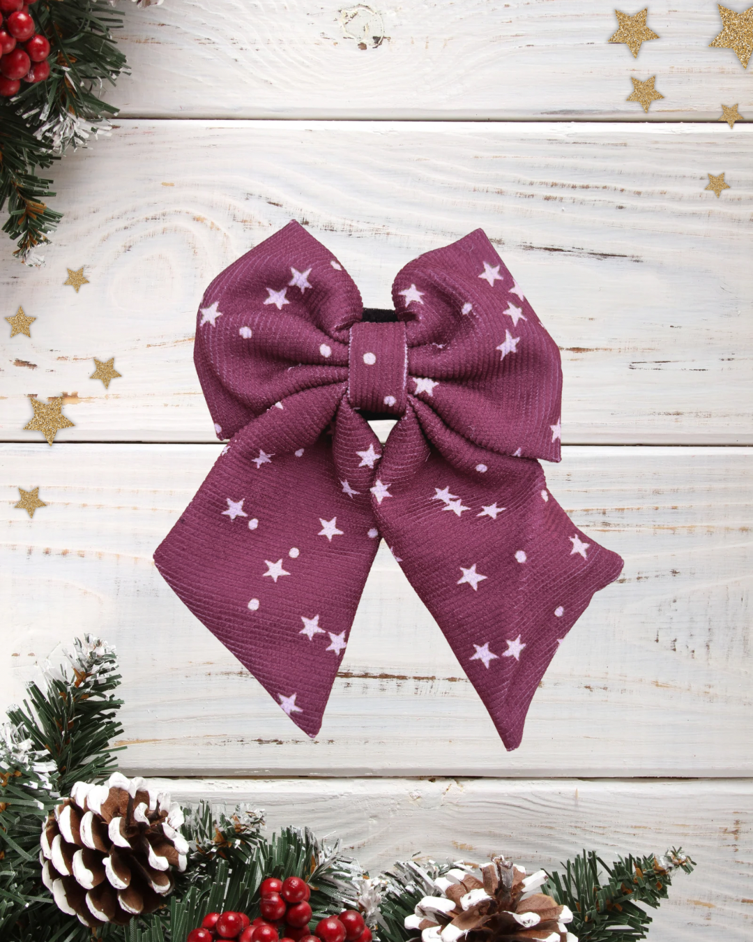 Merlot corduroy sailor bow