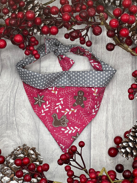 Gingerbread Christmas Dog Bandana