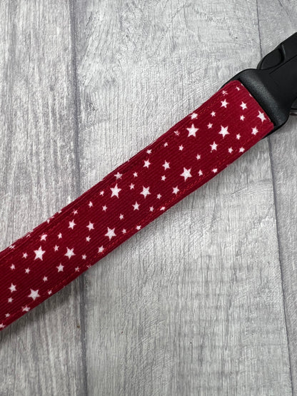 Red berry corduroy dog collar