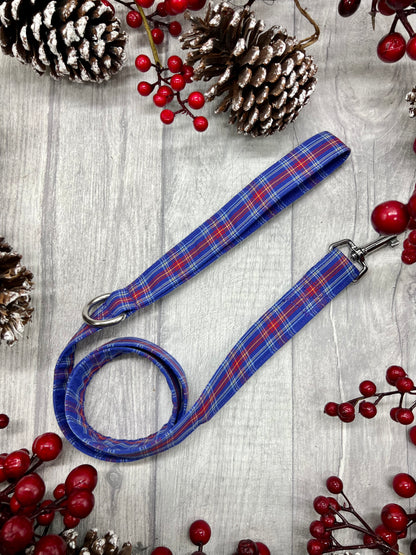 Morag purple tartan dog lead