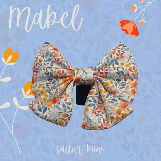 Mabel floral sailor bow