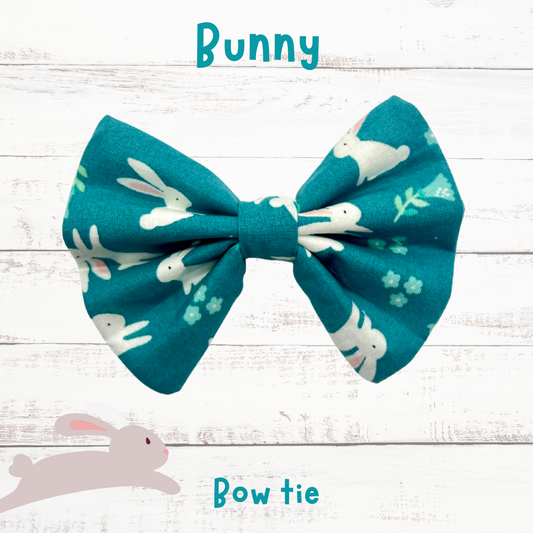 Bunny easter dog bow tie