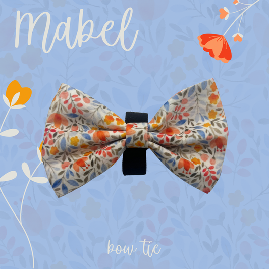 Mabel floral bow tie