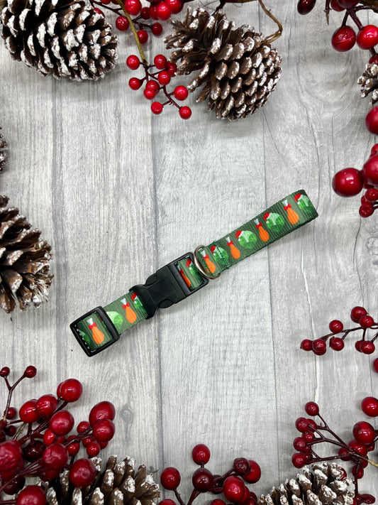 Christmas Sprouts & Turkey Legs Dog Collar