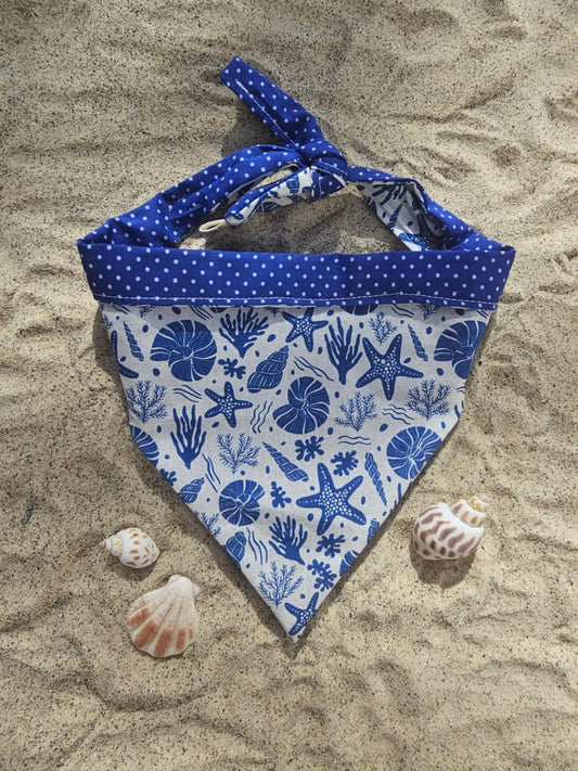 Sea shells dog bandana