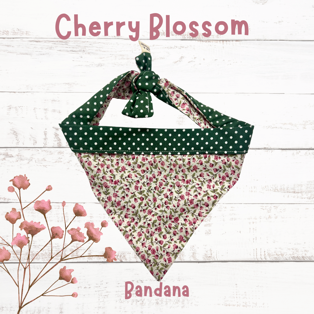 Cherry blossom dog bandana