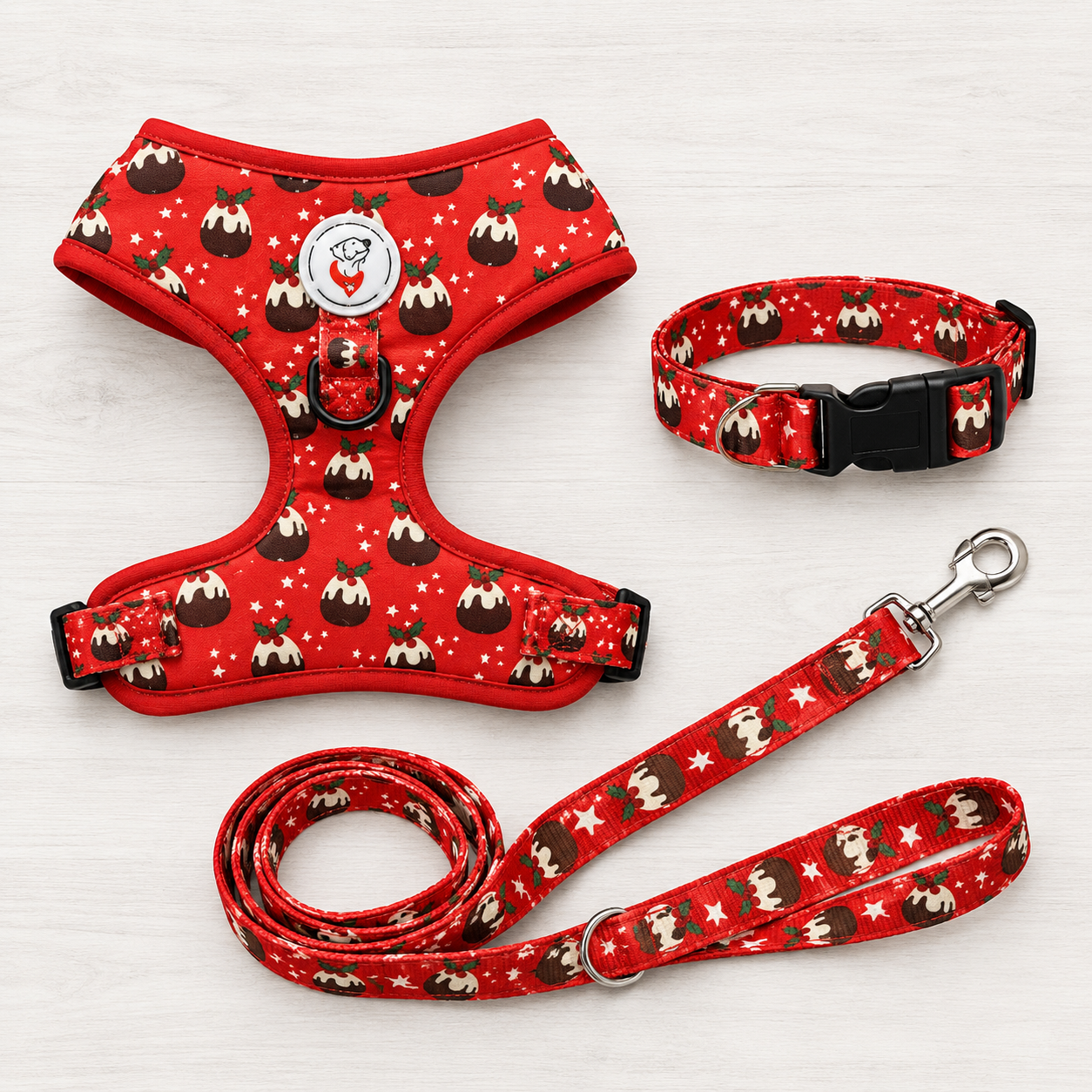 Paws Off My Pudding! Dog Walkies Set (Harness, Collar & Lead)