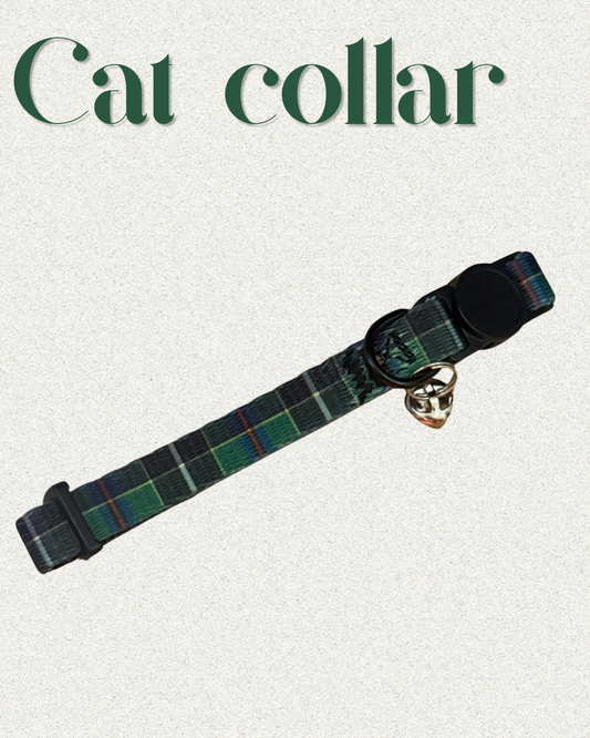 Cornish hunting tartan cat collar