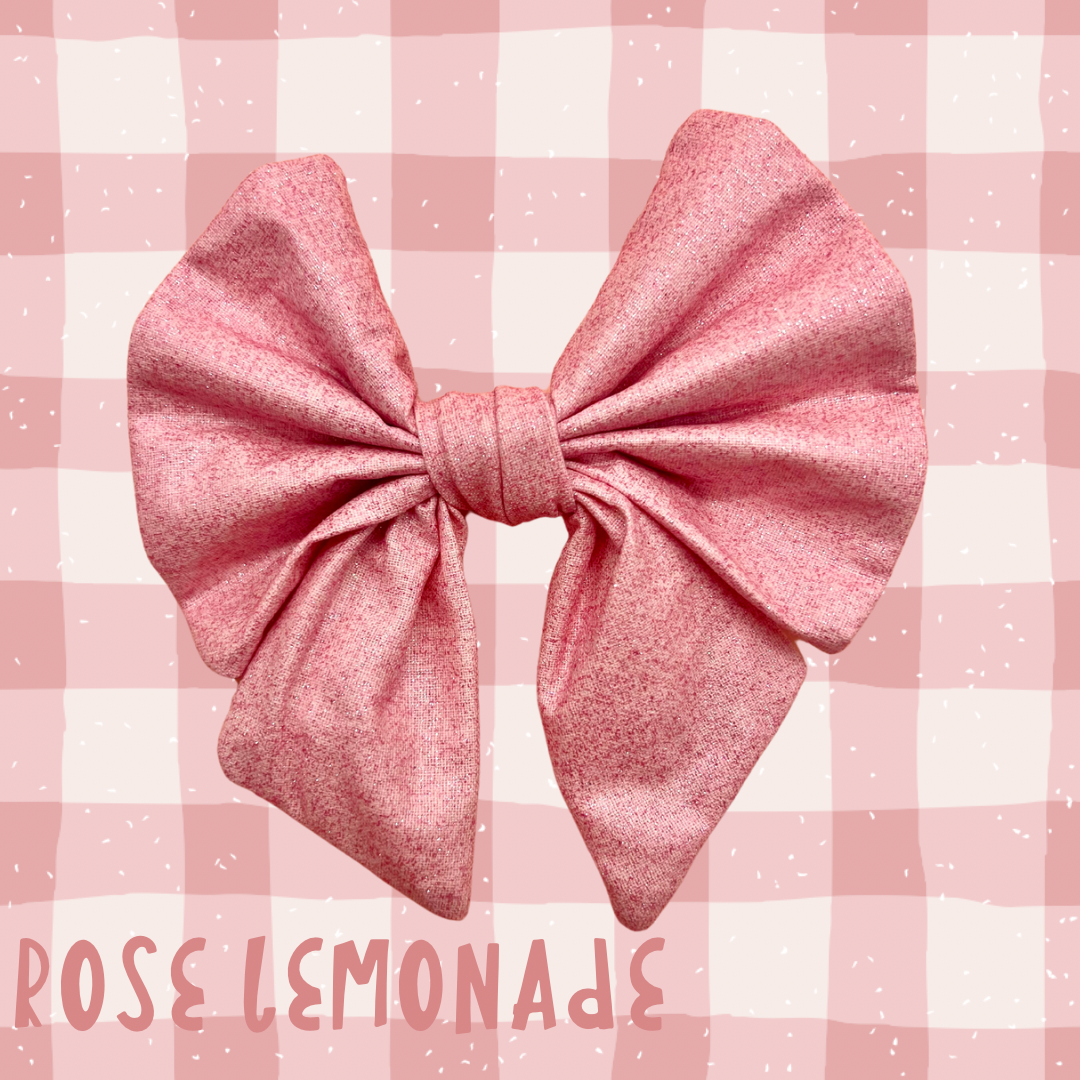 Rose lemonade valentines bow
