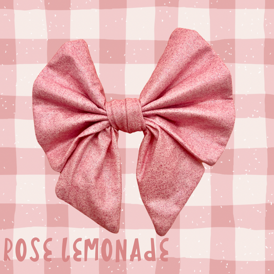 Rose lemonade valentines bow