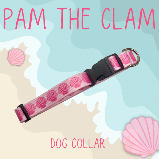 Pam the Clam dog collar