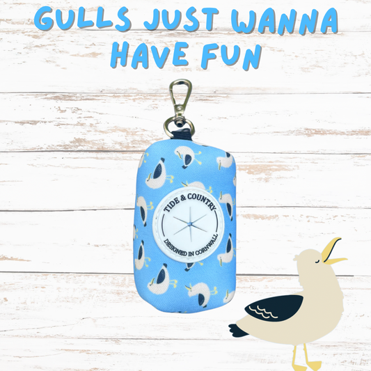 Gulls just wanna have fun Poo bag dispenser
