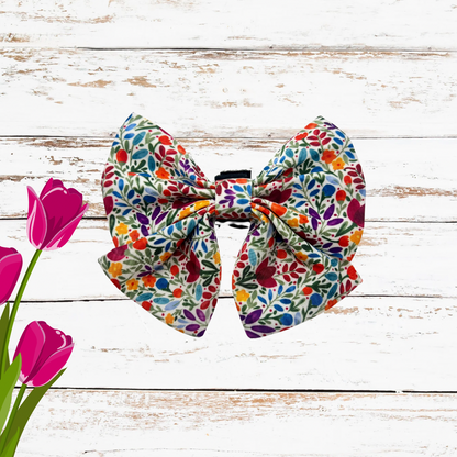 Lowenna floral sailor bow