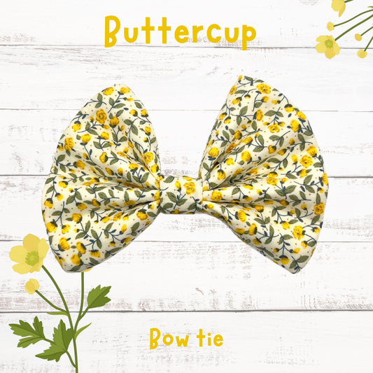 Buttercup dog bow tie