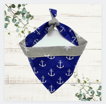 Blue Anchor Dog Bandana - Wholesale
