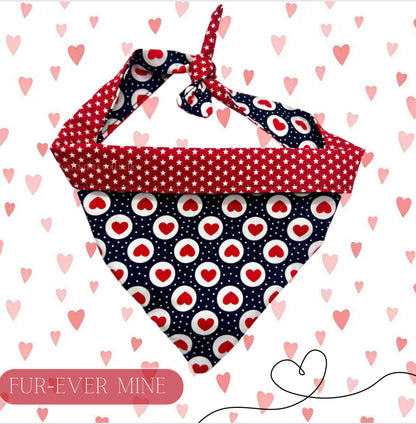Fur-ever mine reversible dog bandana