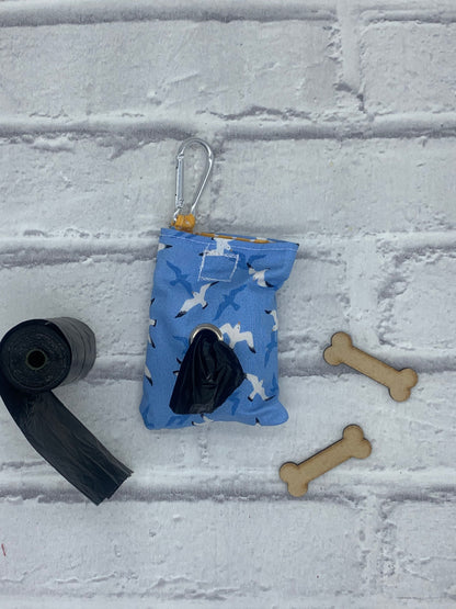Blue seagulls dog poo bag dispenser