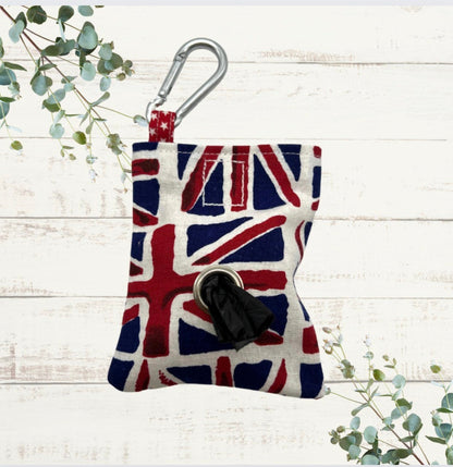 Union Jack print dog poo bag dispenser
