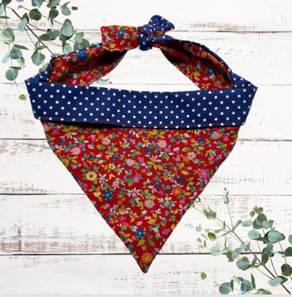 Wildflowers reversible dog bandana