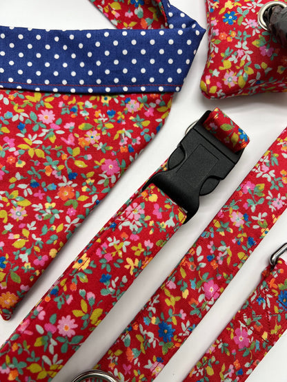 Wildflowers adjustable dog collar