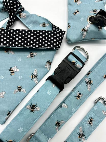 Buzzing bee reversible dog bandana