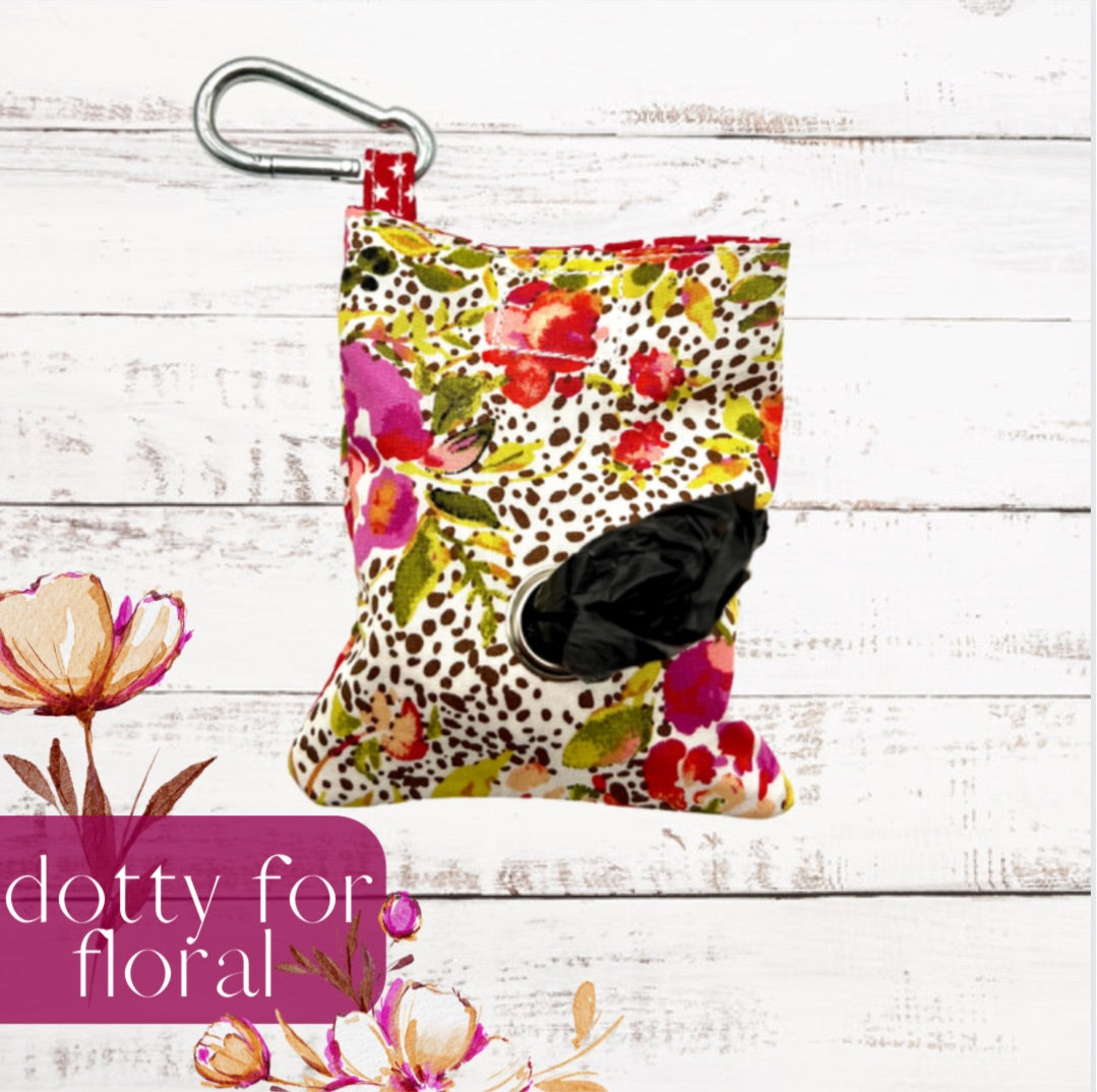 Dotty for floral poo bag dispenser